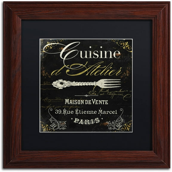 Trademark Fine Art "La Cuisine I" Canvas Art by Color Bakery Black Matte, Wood Frame