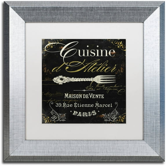 Trademark Fine Art "La Cuisine I" Canvas Art by Color Bakery White Matte, Silver Frame