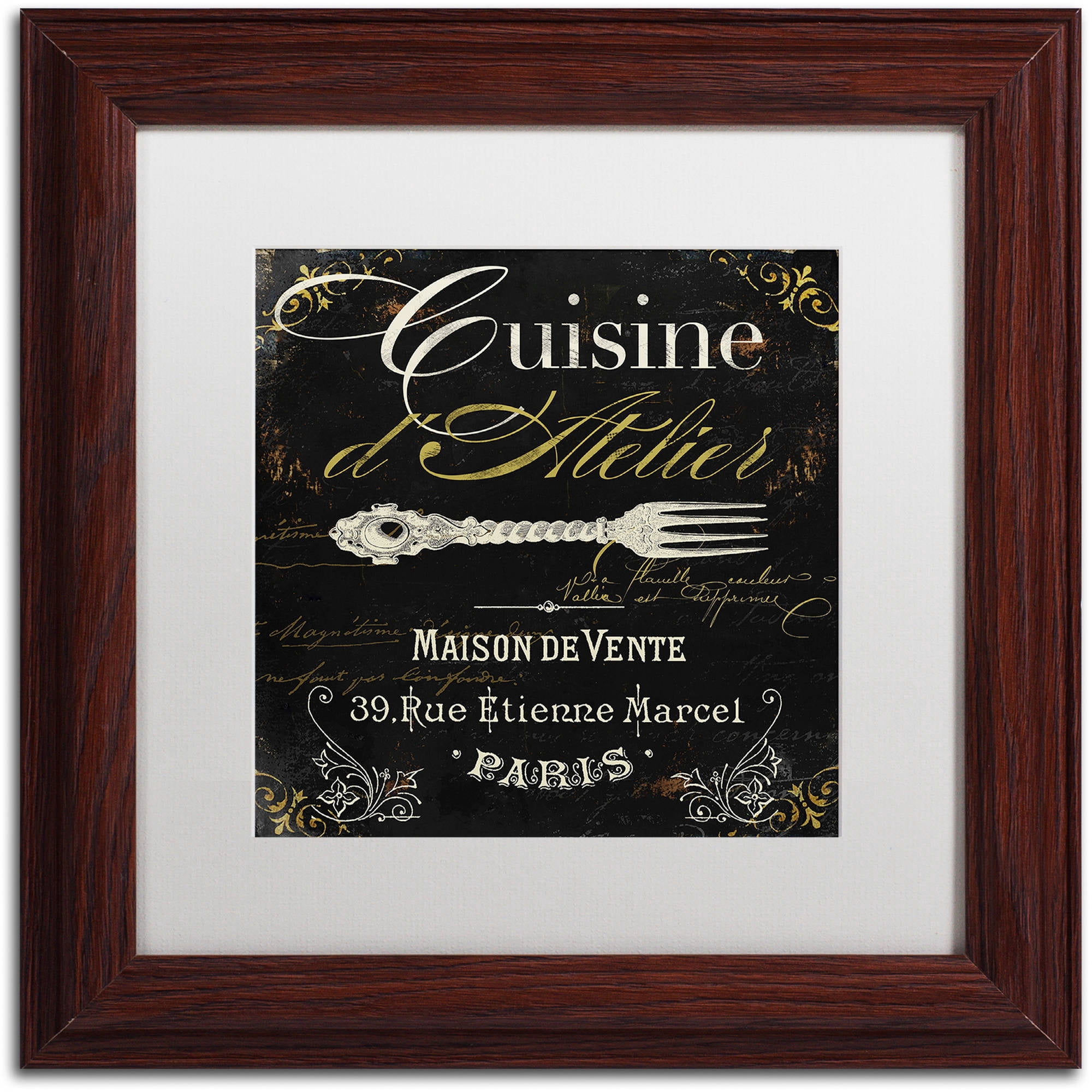 Trademark Fine Art "La Cuisine I" Canvas Art by Color Bakery White Matte, Wood Frame