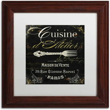 Trademark Fine Art "La Cuisine I" Canvas Art by Color Bakery White Matte, Wood Frame
