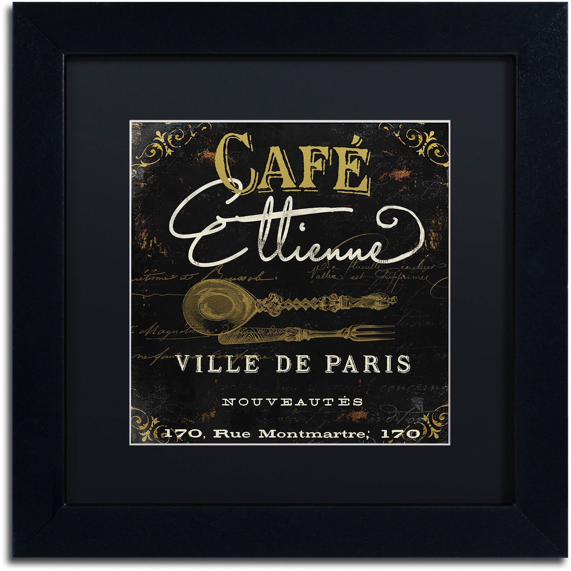 Trademark Fine Art "La Cuisine II" Canvas Art by Color Bakery Black Matte, Black Frame