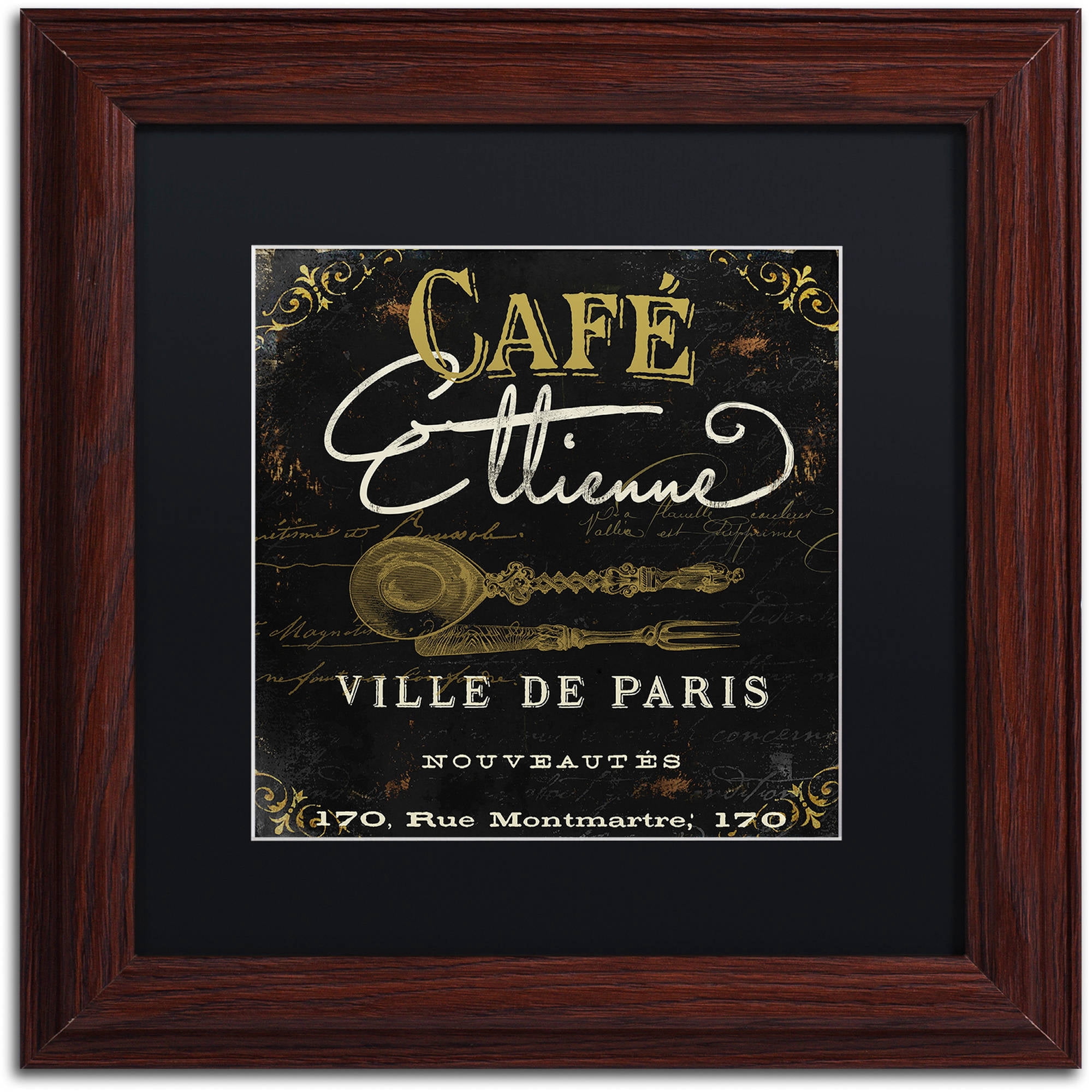 Trademark Fine Art "La Cuisine II" Canvas Art by Color Bakery Black Matte, Wood Frame