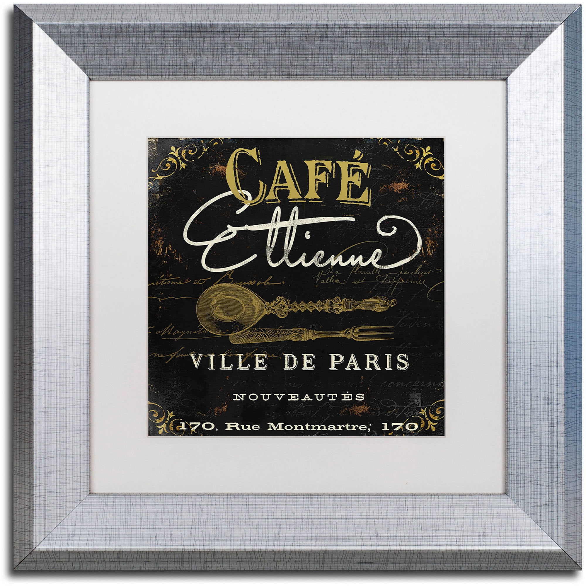 Trademark Fine Art "La Cuisine II" Canvas Art by Color Bakery White Matte, Silver Frame