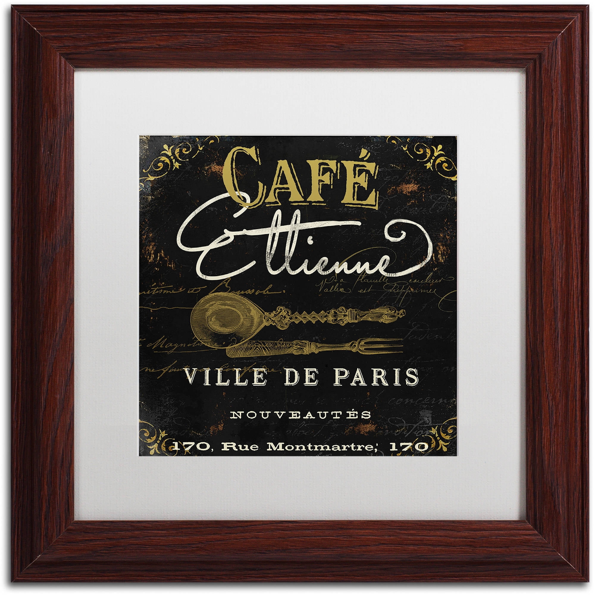 Trademark Fine Art "La Cuisine II" Canvas Art by Color Bakery White Matte, Wood Frame