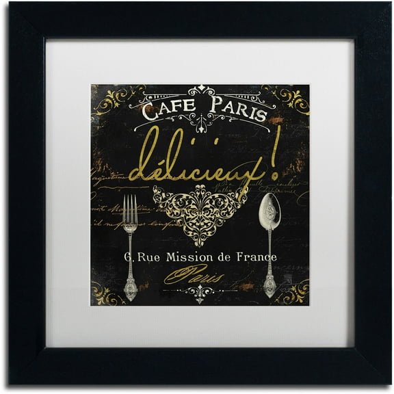 Trademark Fine Art "La Cuisine III" Canvas Art by Color Bakery White Matte, Black Frame