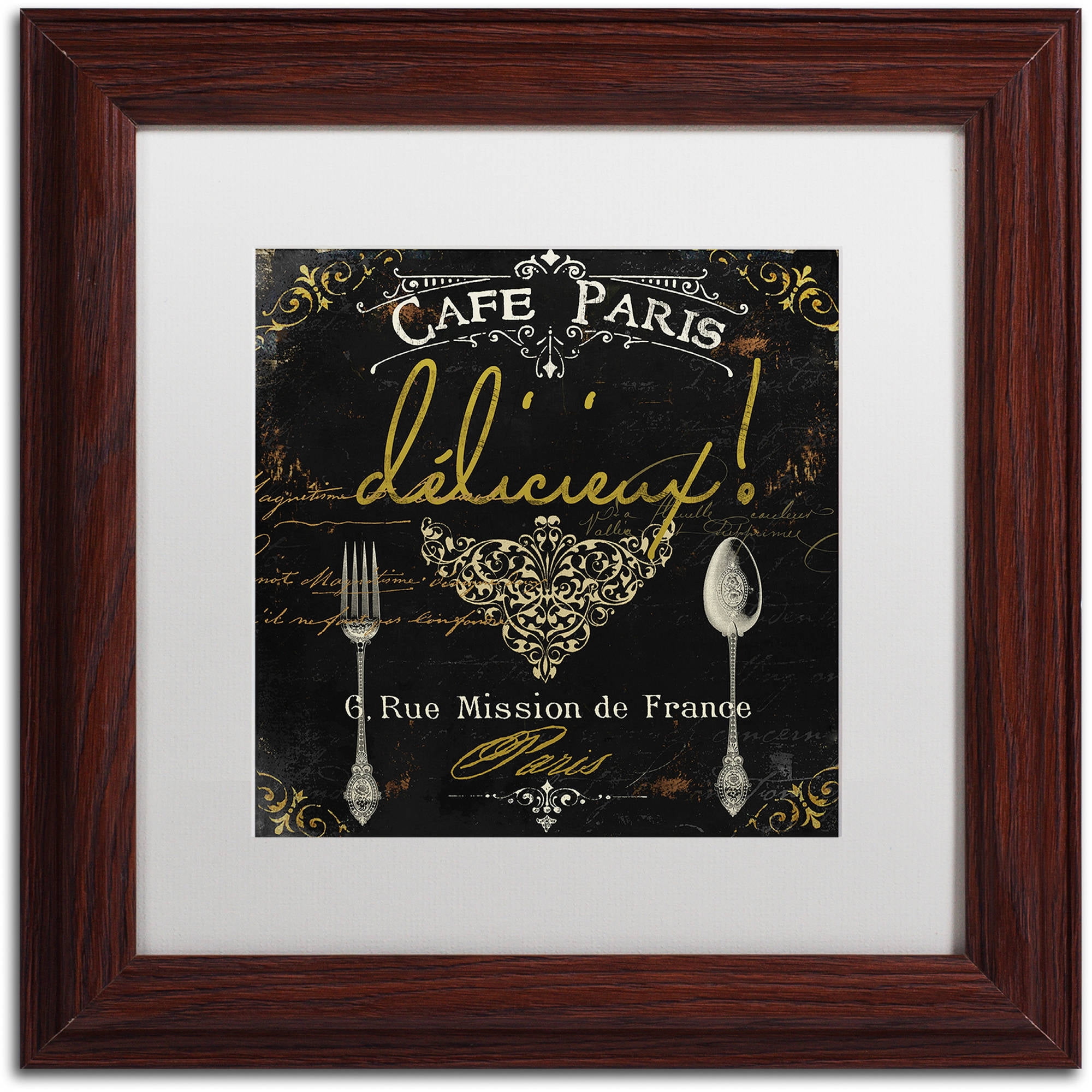 Trademark Fine Art "La Cuisine III" Canvas Art by Color Bakery White Matte, Wood Frame