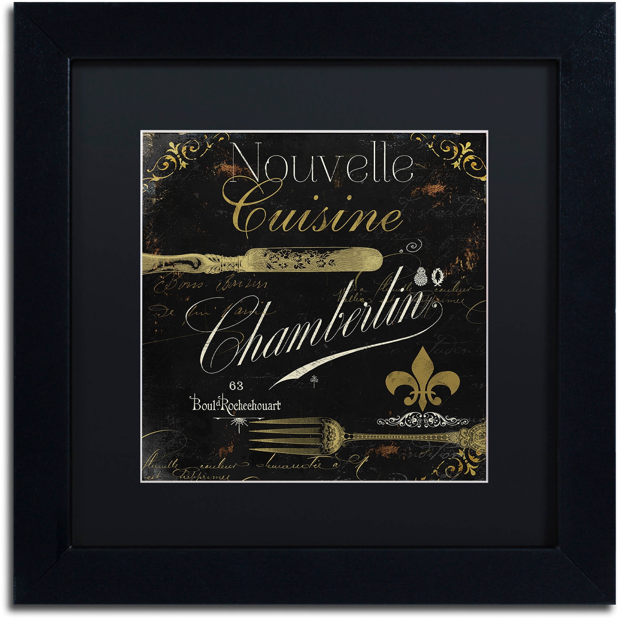 Trademark Fine Art "La Cuisine IV" Canvas Art by Color Bakery Black Matte, Black Frame