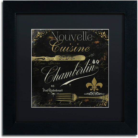 Trademark Fine Art "La Cuisine IV" Canvas Art by Color Bakery Black Matte, Black Frame