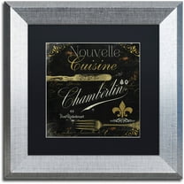 Trademark Fine Art "La Cuisine IV" Canvas Art by Color Bakery Black Matte, Silver Frame