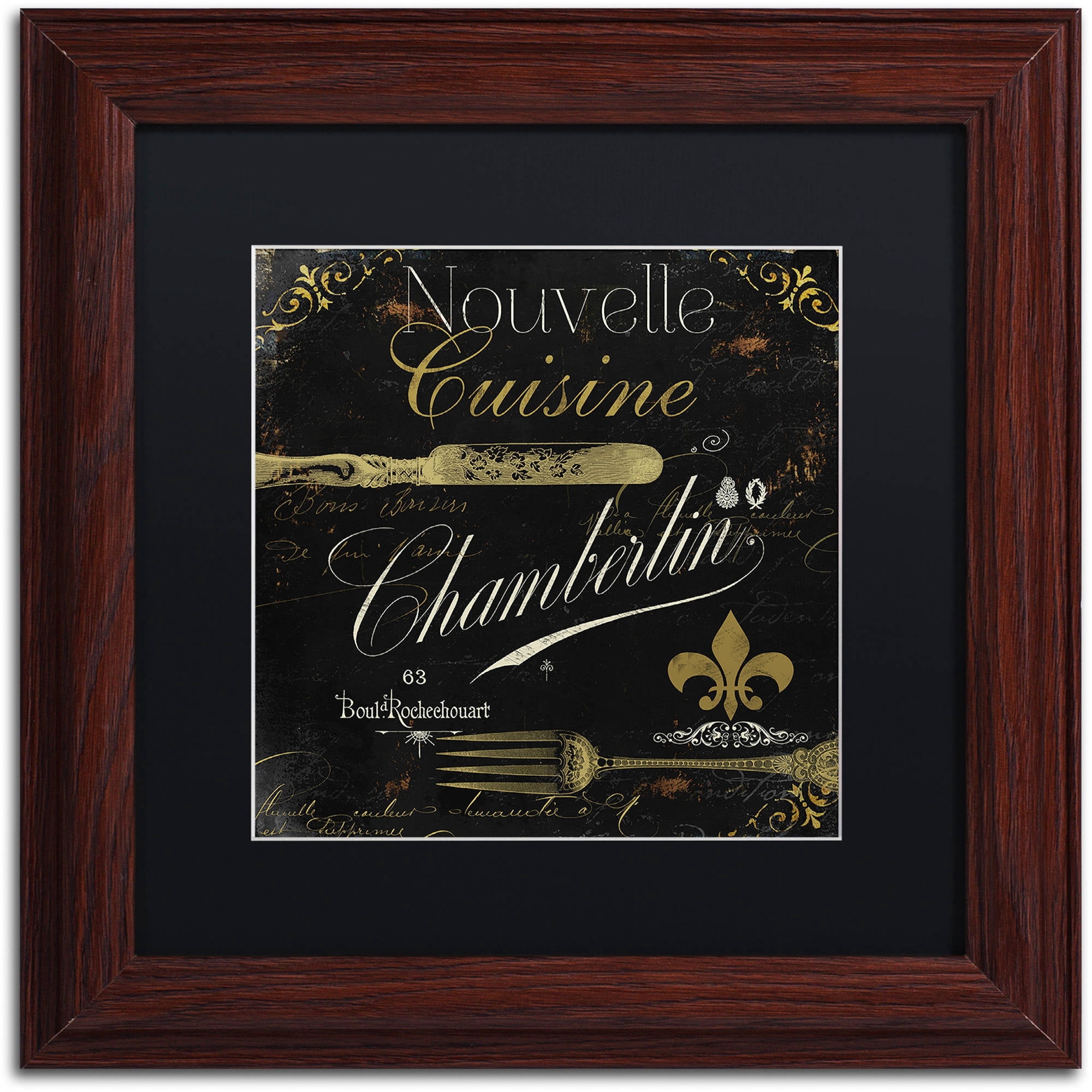 Trademark Fine Art "La Cuisine IV" Canvas Art by Color Bakery Black Matte, Wood Frame