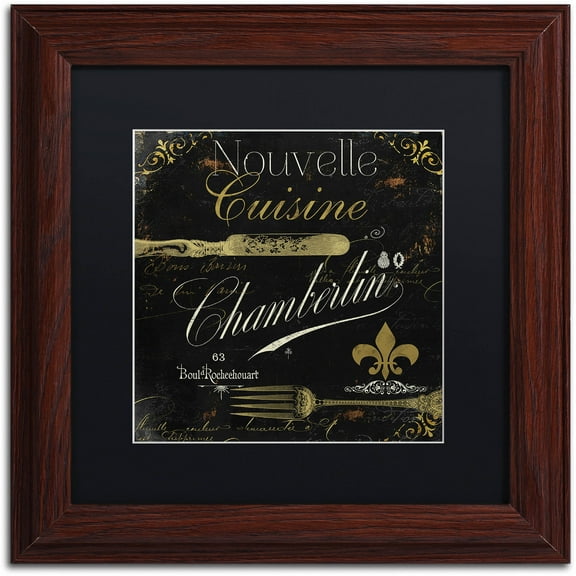 Trademark Fine Art "La Cuisine IV" Canvas Art by Color Bakery Black Matte, Wood Frame
