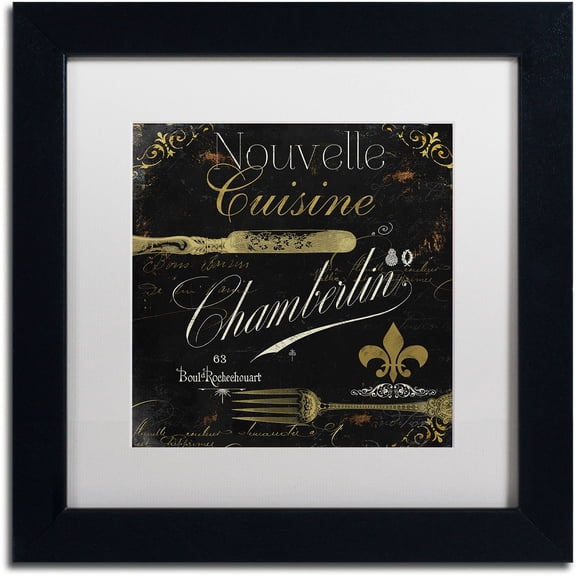 Trademark Fine Art "La Cuisine IV" Canvas Art by Color Bakery White Matte, Black Frame