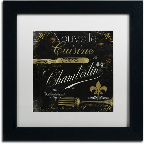 Trademark Fine Art "La Cuisine IV" Canvas Art by Color Bakery White Matte, Black Frame