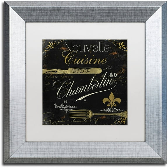 Trademark Fine Art "La Cuisine IV" Canvas Art by Color Bakery White Matte, Silver Frame