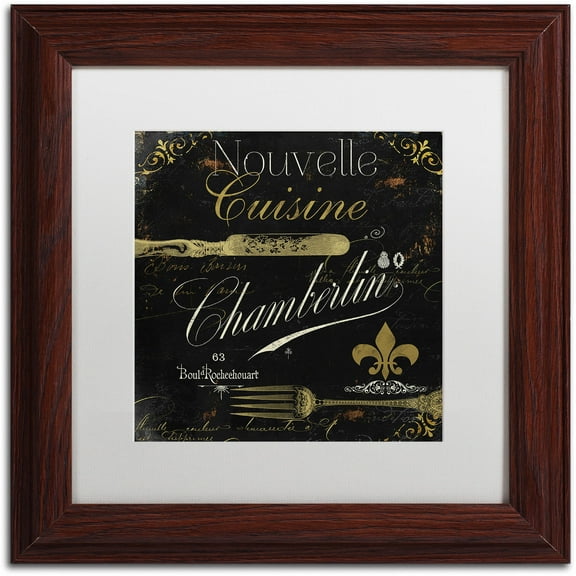 Trademark Fine Art "La Cuisine IV" Canvas Art by Color Bakery White Matte, Wood Frame