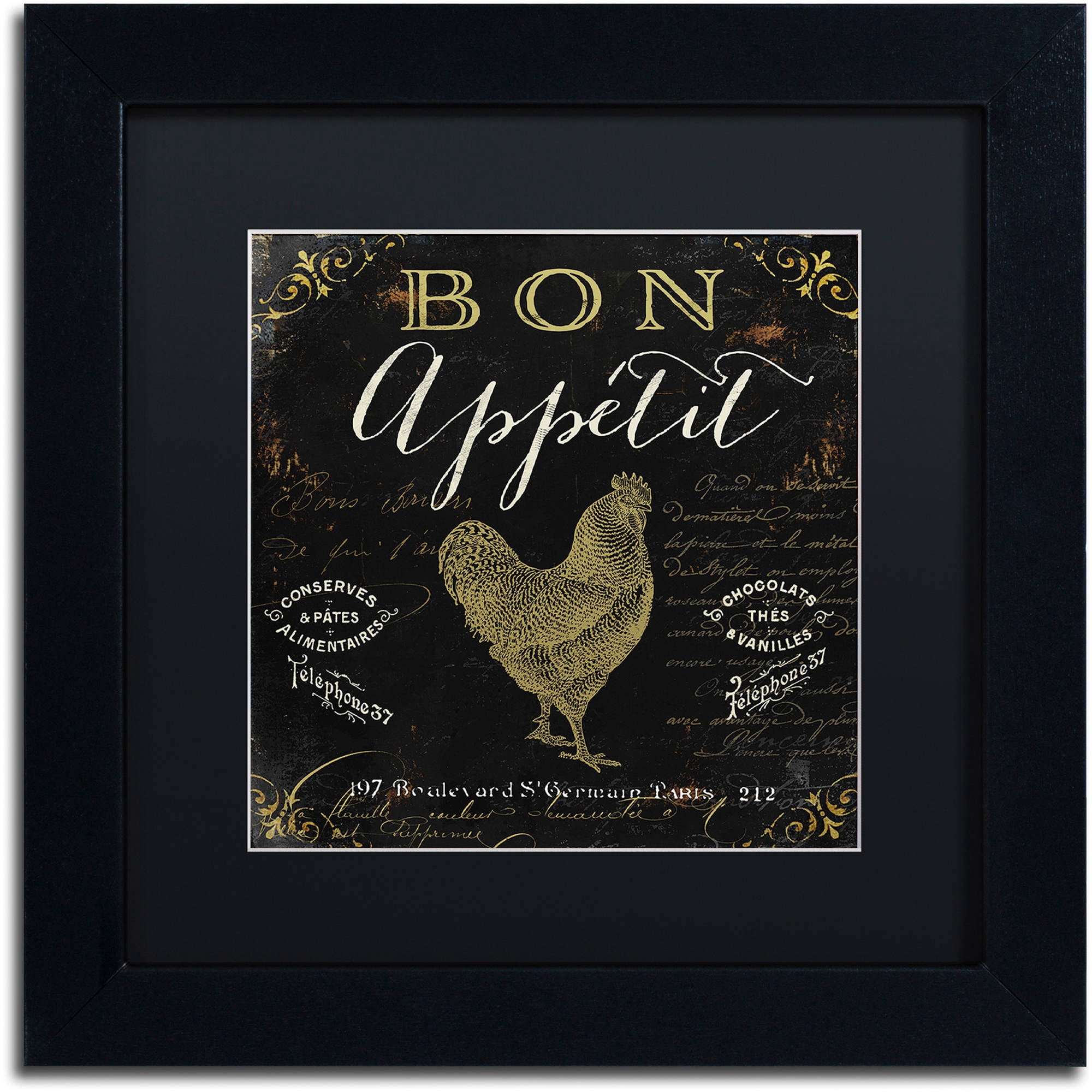 Trademark Fine Art "La Cuisine V" Canvas Art by Color Bakery Black Matte, Black Frame