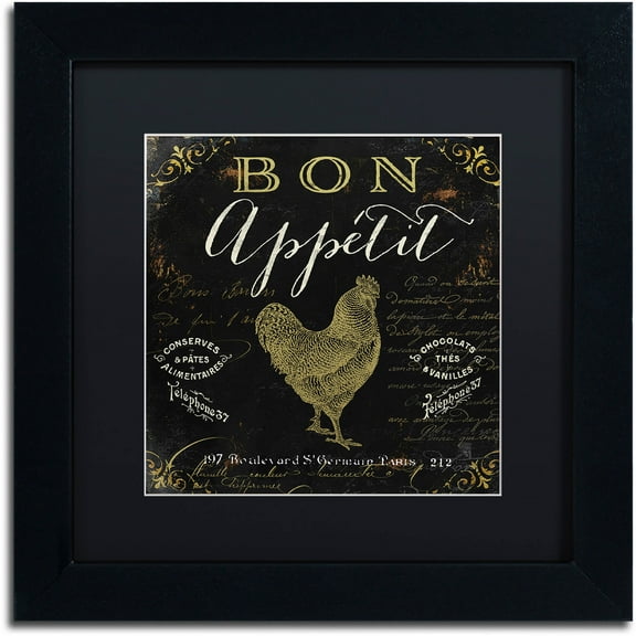 Trademark Fine Art "La Cuisine V" Canvas Art by Color Bakery Black Matte, Black Frame