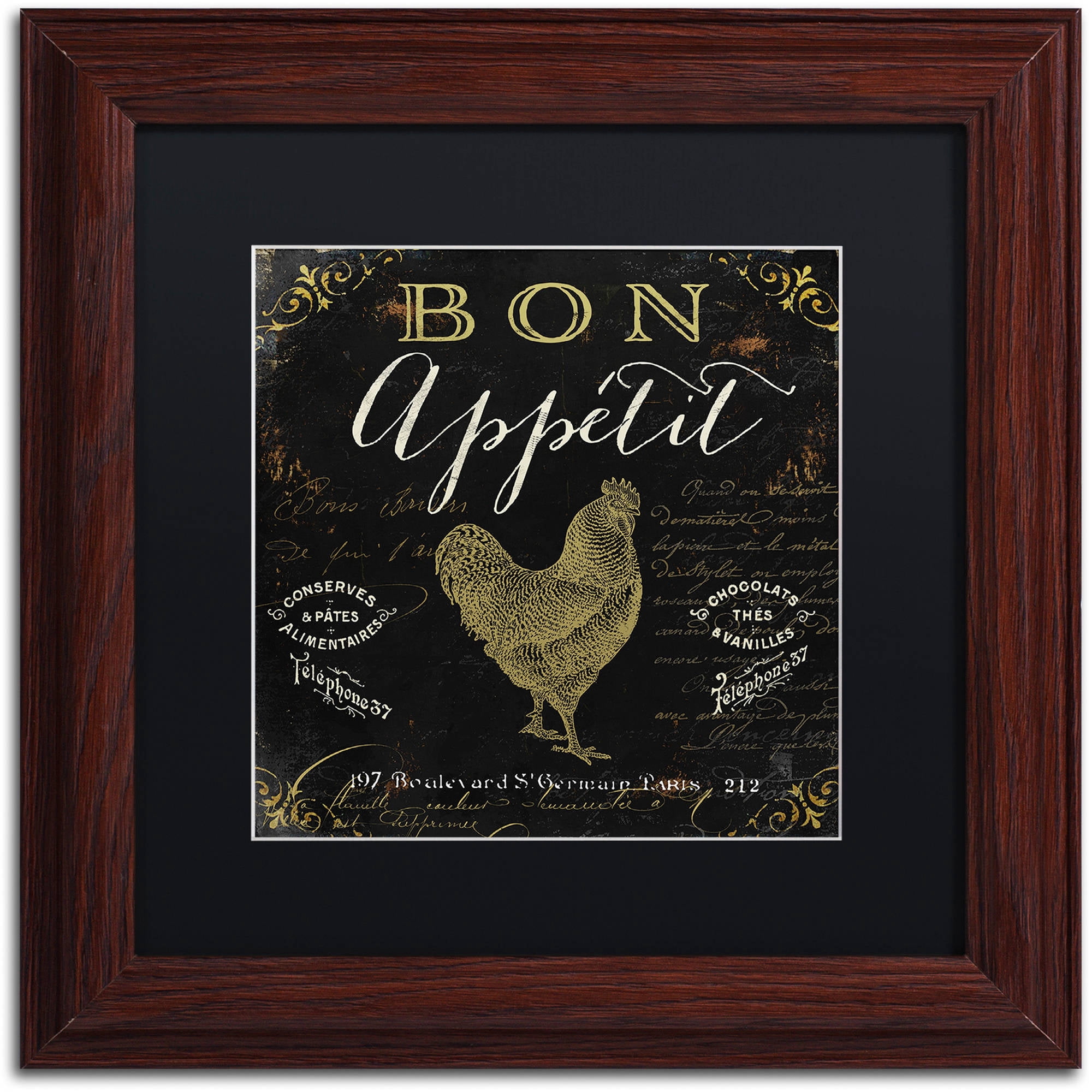 Trademark Fine Art "La Cuisine V" Canvas Art by Color Bakery Black Matte, Wood Frame