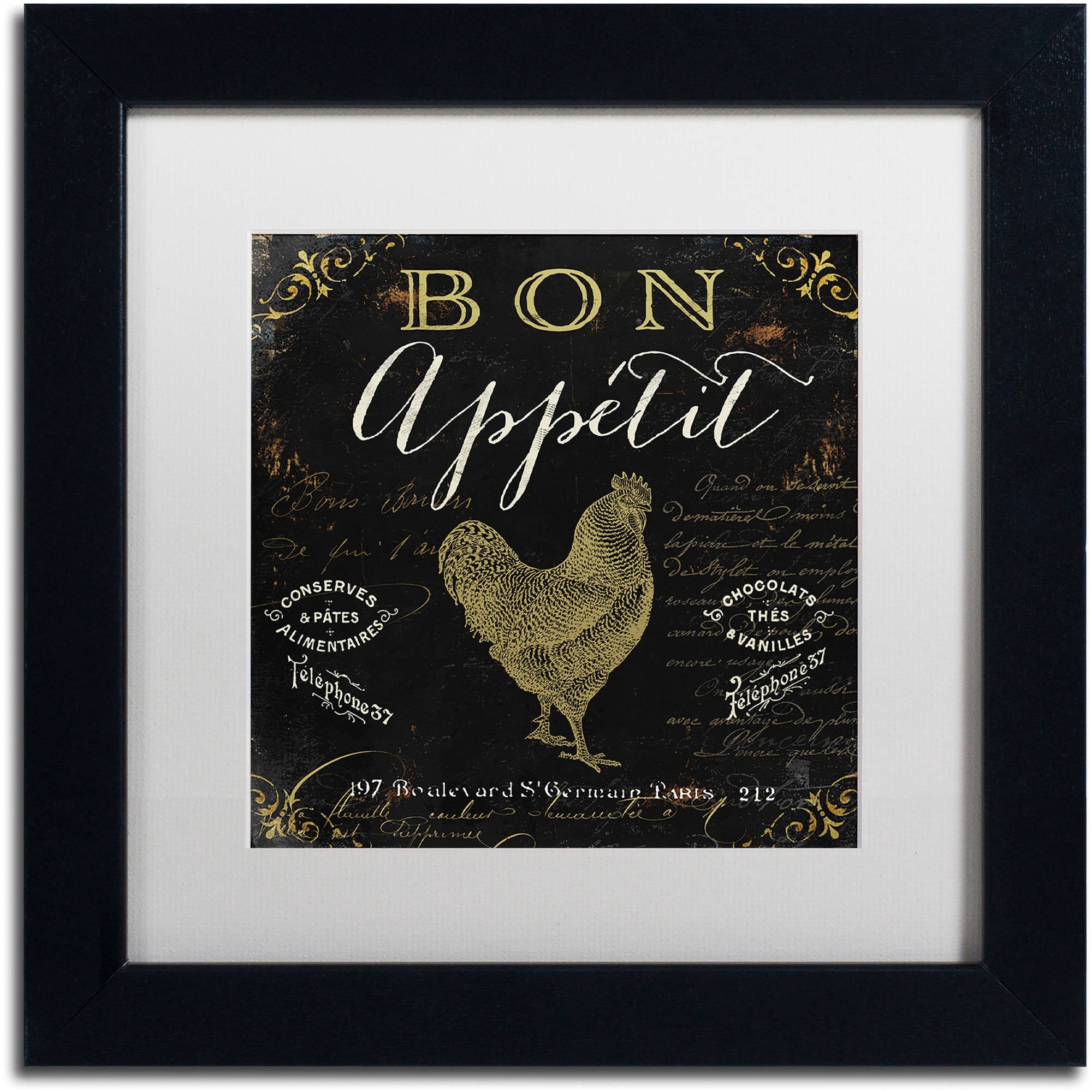 Trademark Fine Art "La Cuisine V" Canvas Art by Color Bakery White Matte, Black Frame