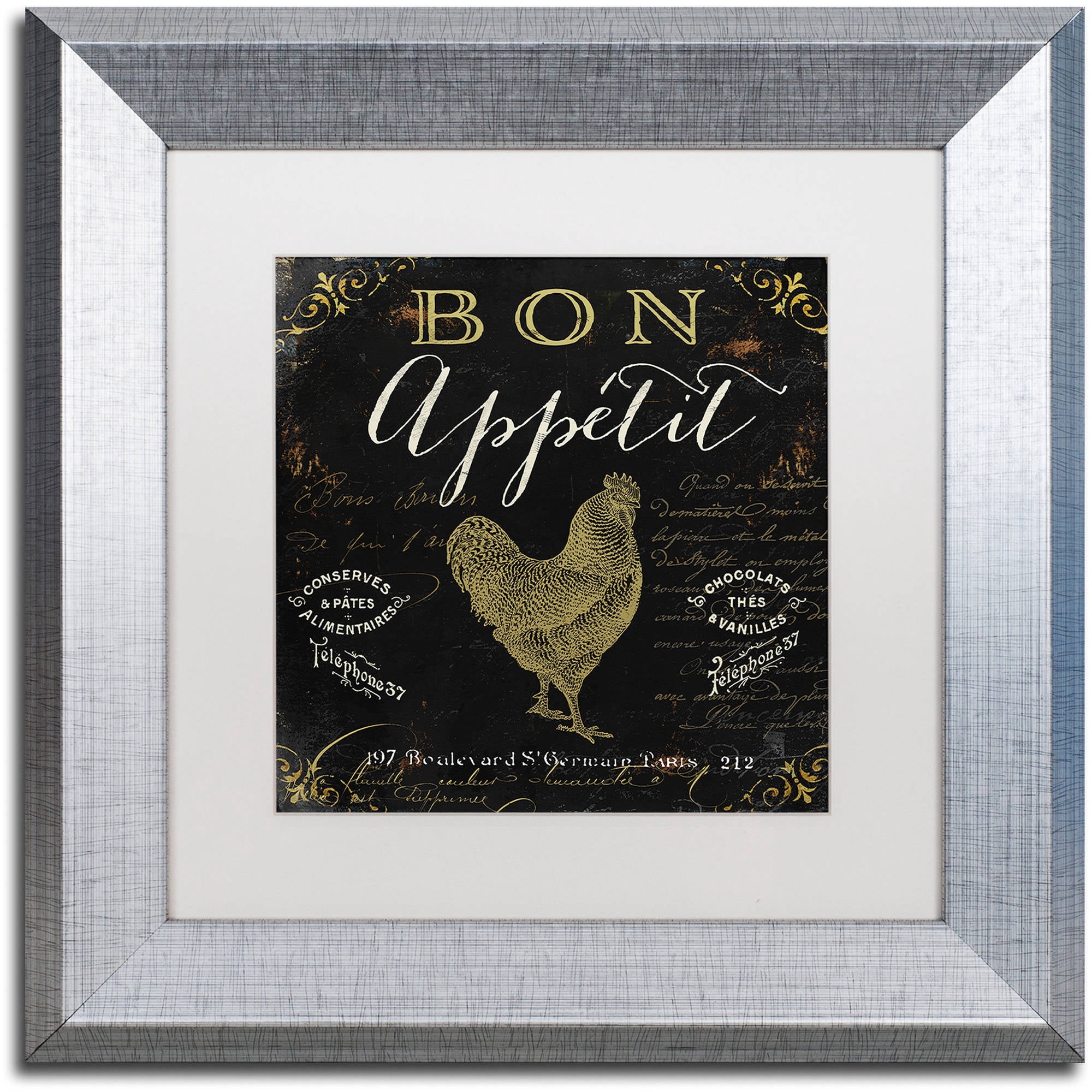 Trademark Fine Art "La Cuisine V" Canvas Art by Color Bakery White Matte, Silver Frame