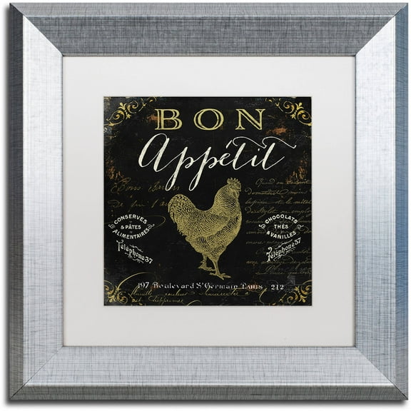 Trademark Fine Art "La Cuisine V" Canvas Art by Color Bakery White Matte, Silver Frame