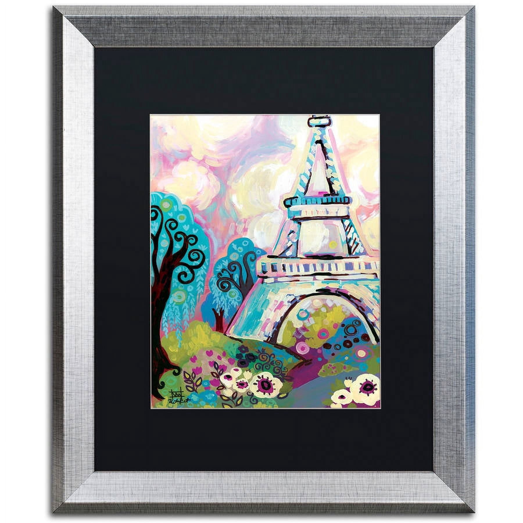 Trademark Fine Art "La Dame De Fer" Canvas Art by Natasha Wescoat, Black Matte, Silver Frame