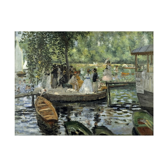 Trademark Fine Art Pierre Auguste Renoir La Grenouillere Canvas Wall Art - 14x19