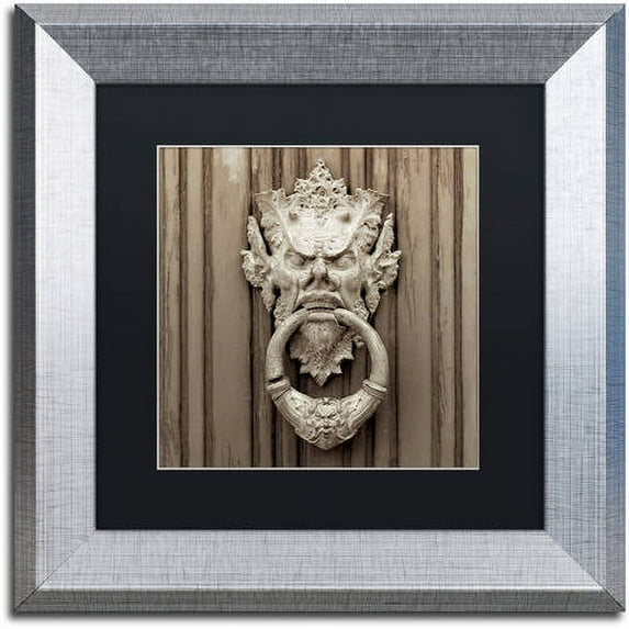 Trademark Fine Art "La Porta Soprammobile I" Canvas Art by Alan Blaustein, Black Matte, Silver Frame