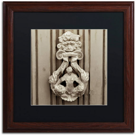 Trademark Fine Art "La Porta Soprammobile III" Canvas Art by Alan Blaustein, Black Matte, Wood Frame