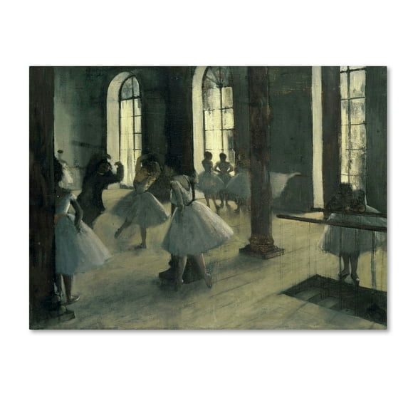 Trademark Fine Art 'La Repetition Au Foyer De La Danse' Canvas Art by Degas
