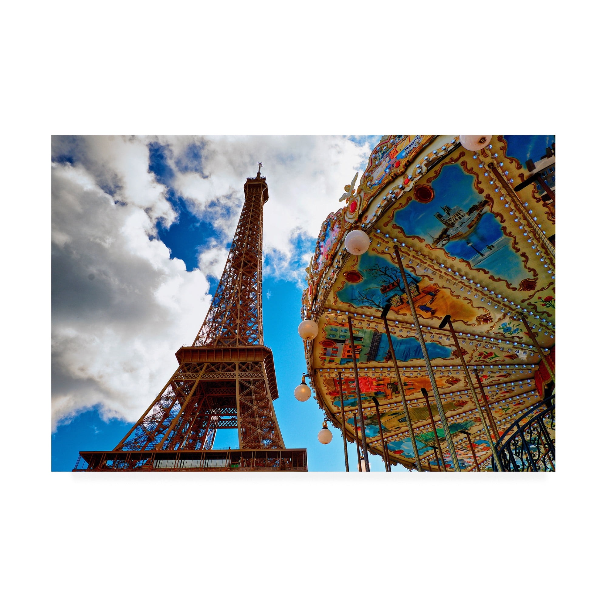 Trademark Fine Art 'La Tour et Le Carrousel' Canvas Art by Deborah Loeb Bohre