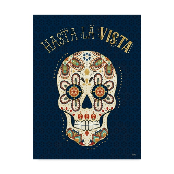 Trademark Fine Art 'La Vida Loca V Blue' Canvas Art by Veronique Charron