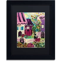 Trademark Fine Art "La Vie En Rose" Canvas Art by Natasha Wescoat, Black Matte, Black Frame