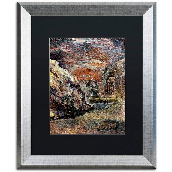 Trademark Fine Art "Lack Of Repetition" Canvas Art by Josh Byer, Black Matte, Silver Frame