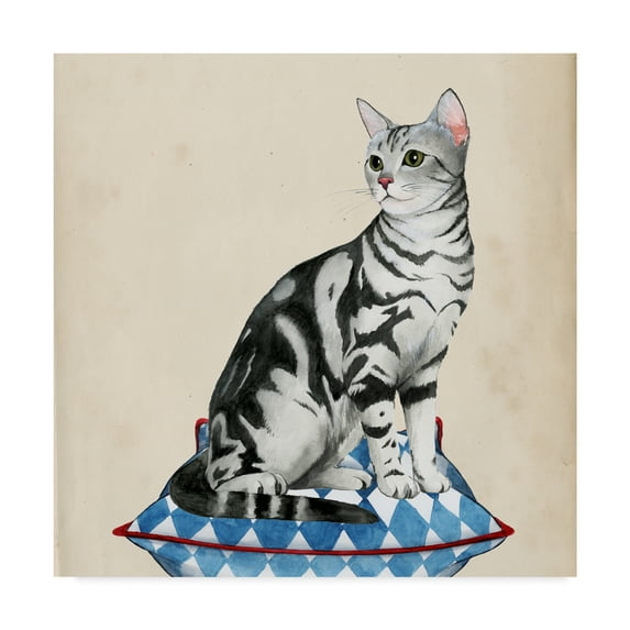Trademark Fine Art 'Lady Cat I' Canvas Art by Grace Popp