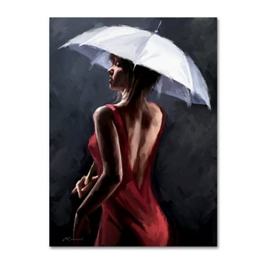 Trademark Fine Art 'Lady In Red' Canvas Art by The Macneil Studio