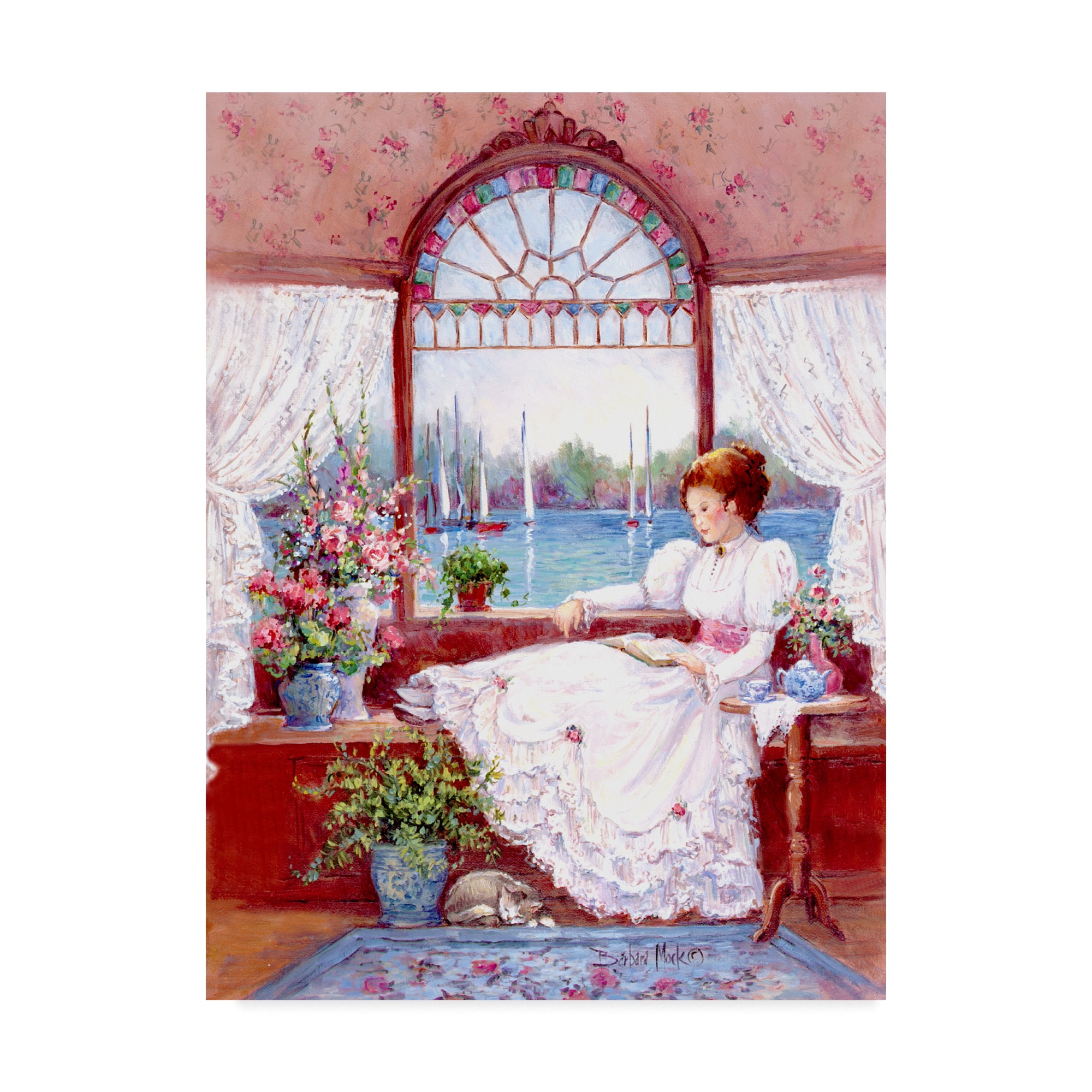 Trademark Fine Art 'Lady In The Window 1' Canvas Art by Barbara Mock