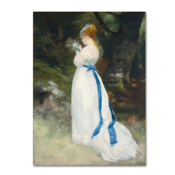 Trademark Fine Art 'Lady In White' 18" x 24" Canvas Art (BL01382-C1824GG)
