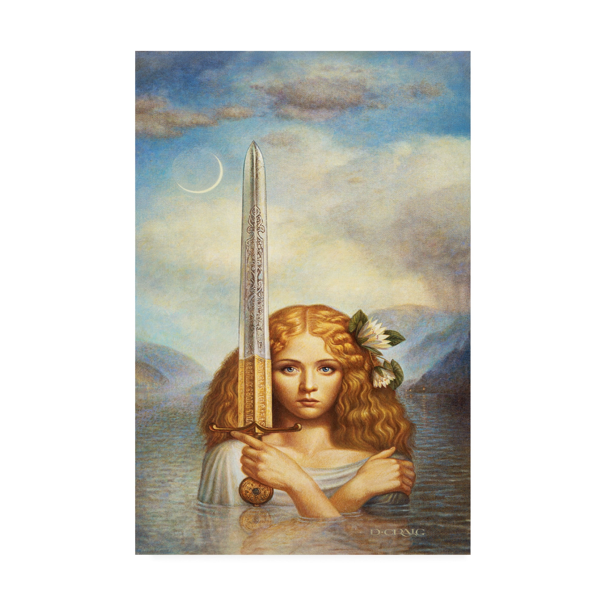 Trademark Fine Art 'Lady Of The Lake Emerging' Canvas Art by Dan Craig