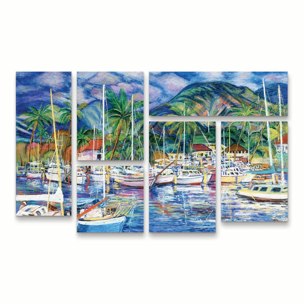 Trademark Fine Art 'Lahaina Marina' Canvas Art by Manor Shadian