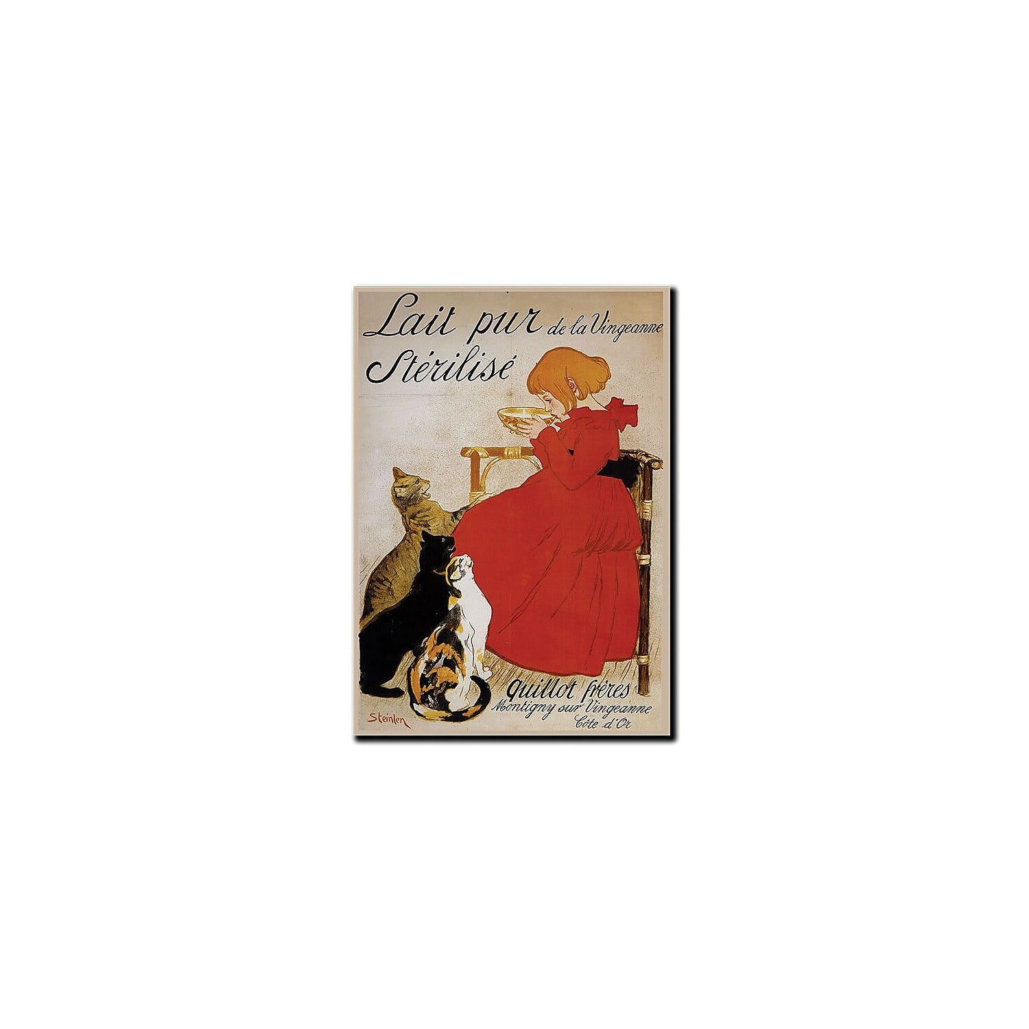 Trademark Fine Art " Lait Pur De La Vingeanne Sterilise " by Theophile A. Steinlen