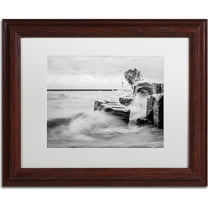 Trademark Fine Art "Lake Erie" Canvas Art by Jason Shaffer, White Matte, Wood Frame