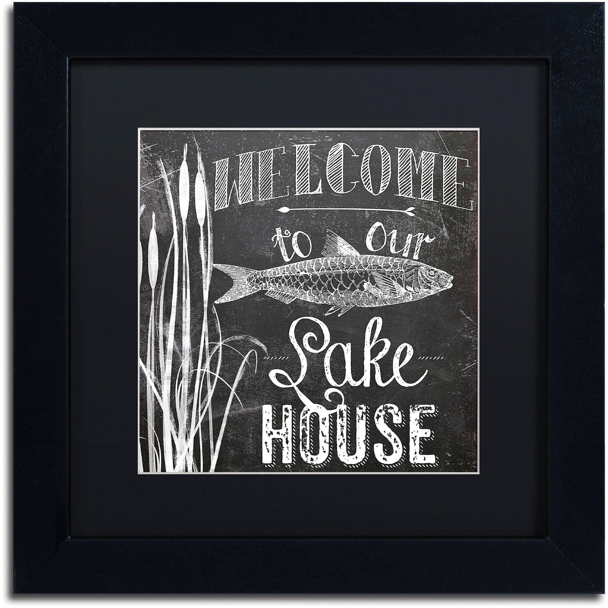 Trademark Fine Art "Lake House I" Canvas Art by Color Bakery Black Matte, Black Frame