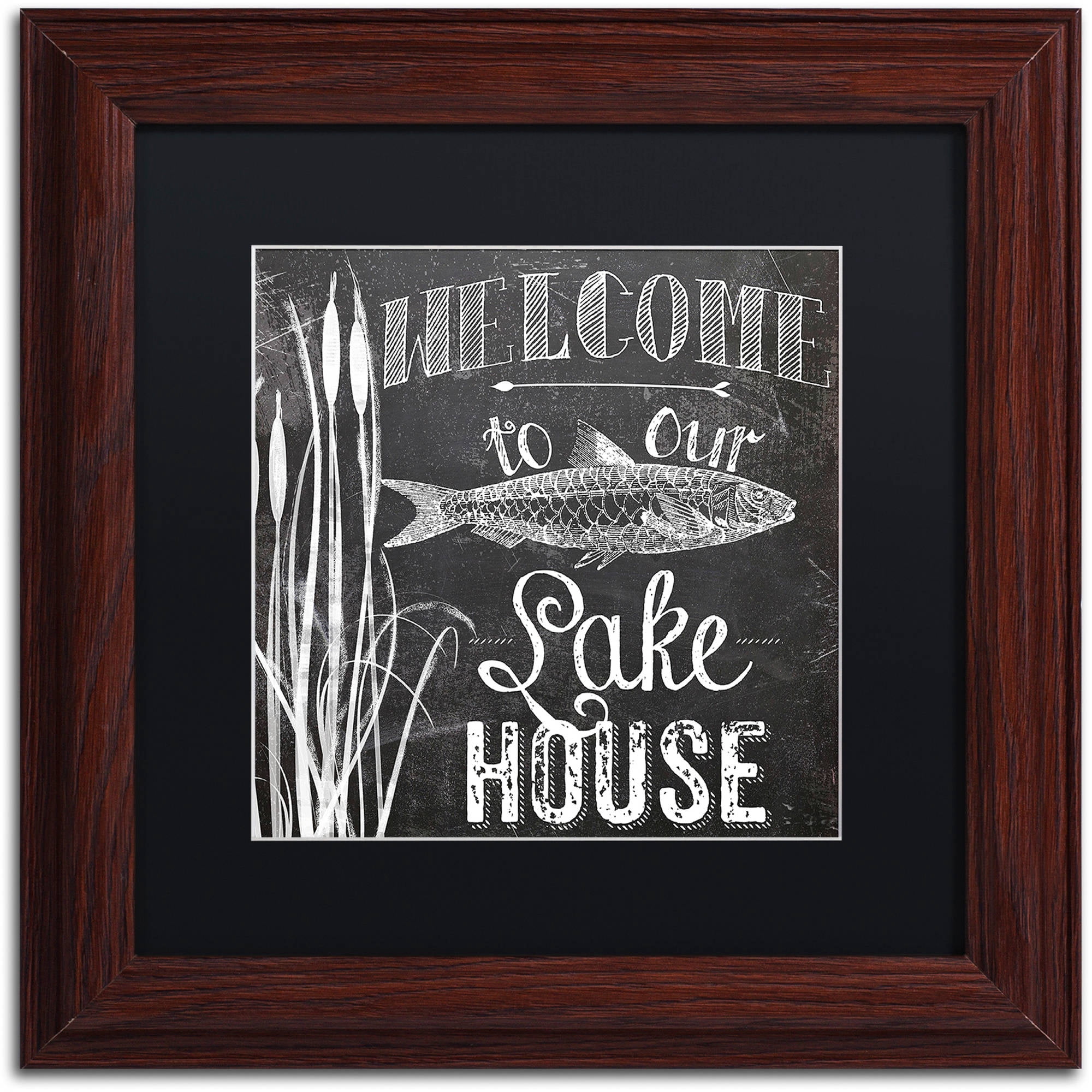 Trademark Fine Art "Lake House I" Canvas Art by Color Bakery Black Matte, Wood Frame