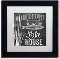 thumbnail image 1 of Trademark Fine Art "Lake House I" Canvas Art by Color Bakery White Matte, Black Frame, 1 of 1