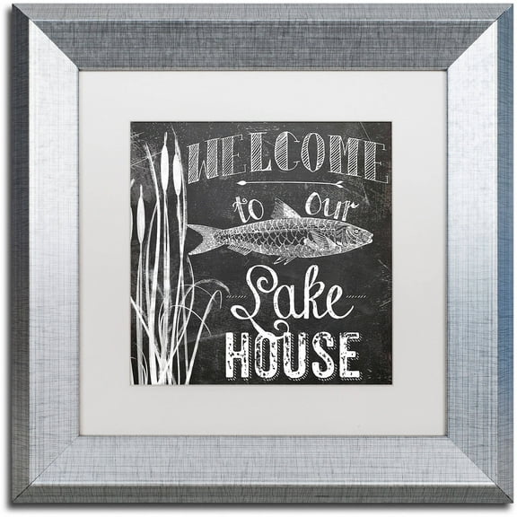 Trademark Fine Art "Lake House I" Canvas Art by Color Bakery White Matte, Silver Frame