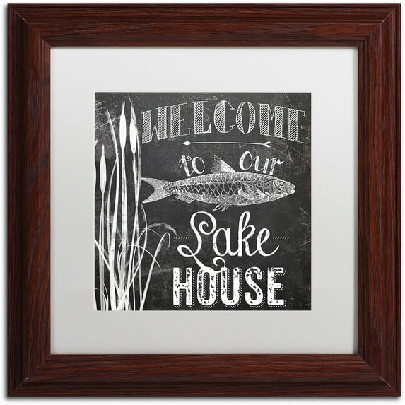 Trademark Fine Art "Lake House I" Canvas Art by Color Bakery White Matte, Wood Frame