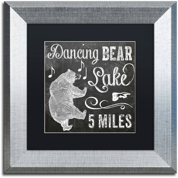 Trademark Fine Art "Lake House II" Canvas Art by Color Bakery Black Matte, Silver Frame