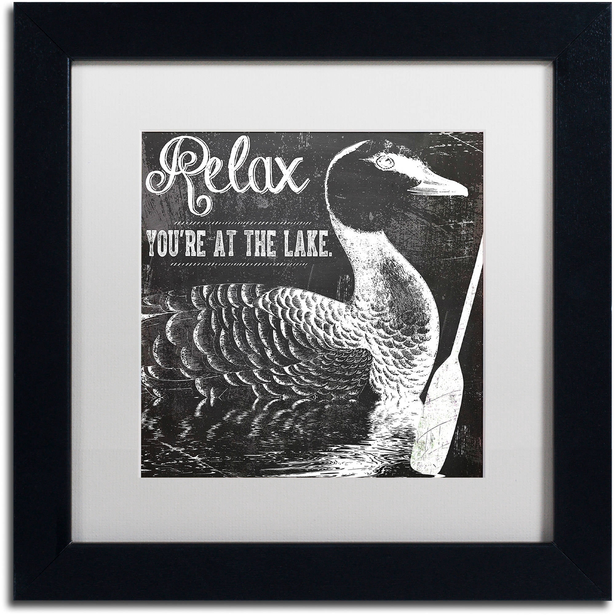 Trademark Fine Art "Lake House IV" Canvas Art by Color Bakery White Matte, Black Frame