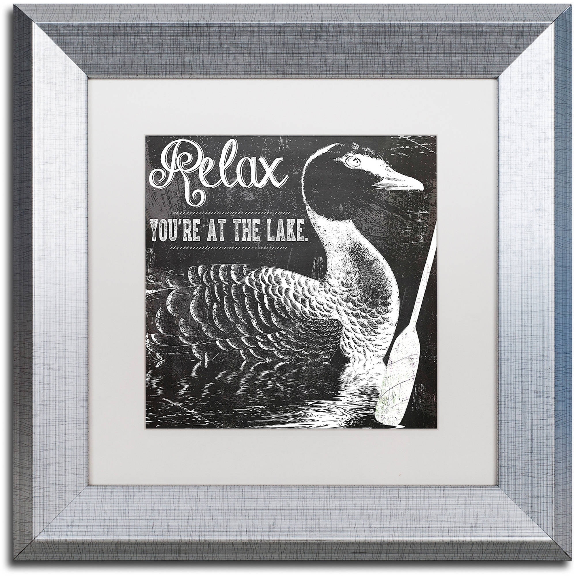 Trademark Fine Art "Lake House IV" Canvas Art by Color Bakery White Matte, Silver Frame